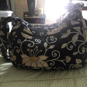 Small Vera Bradley purse. Black white and yellow.